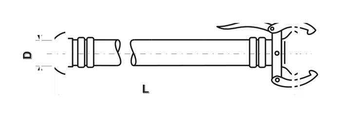 Шланг всасывающий Ø110, 2,5–3 м